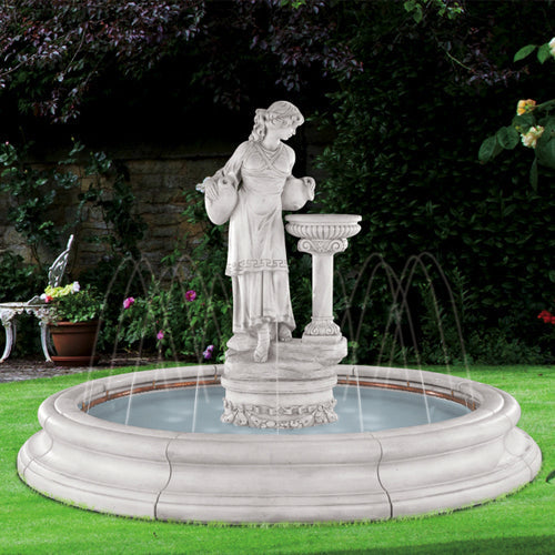 Angella Outdoor Fountain in Toscana Pool for garden or patio