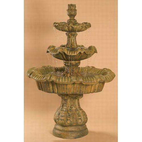Tall Italian 3-Tier Garden Water Fountain