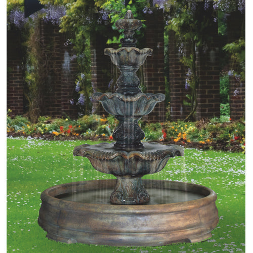 Three Tier Renaissance Fountain in Grando Pool