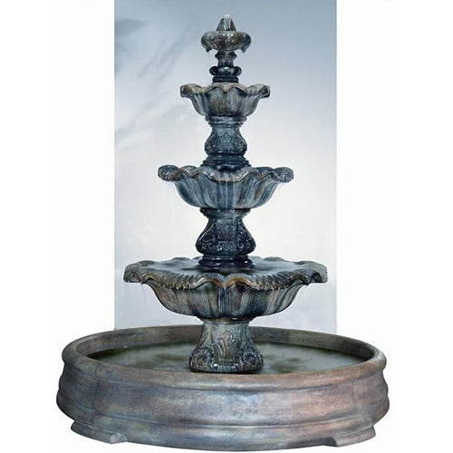 Three Tier Renaissance Fountain in Grando Pool