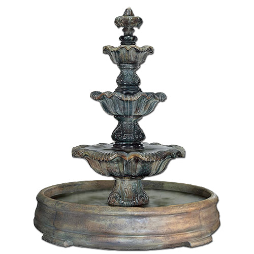Three Tier Renaissance Fountain in Grando Pool product image
