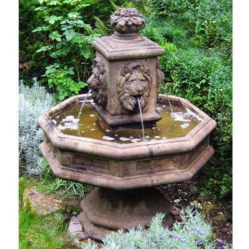 Classic Lion Cast Stone Outdoor Fountain product image