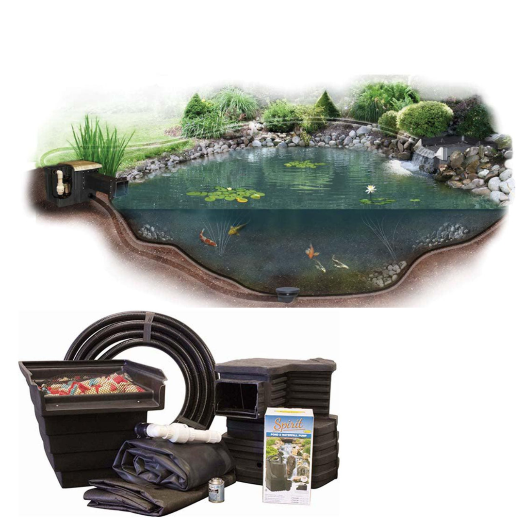 Eco-Series complete pond kit for 6x6 foot pond