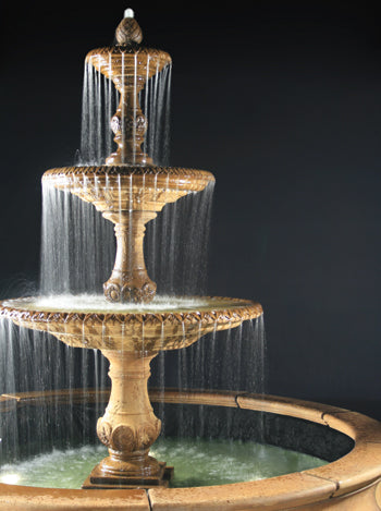 3-Tier Four Seasons Outdoor Water Fountain With Bracci Basin product image