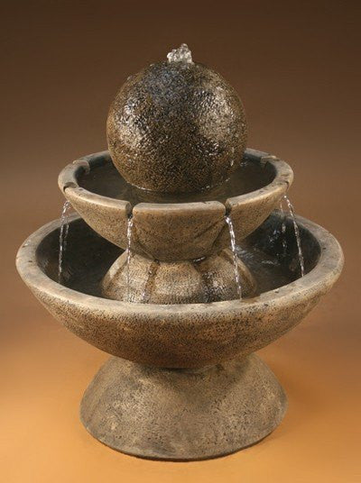 Short Zen Tiered Garden Fountain