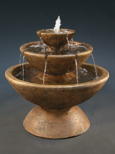 3 Tier Color Bowl Water Fountain with Lips Small Size