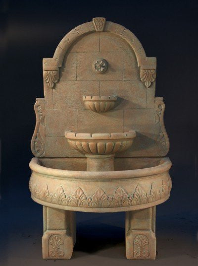 Bavarian Outdoor Wall Water Fountain With Pedestals product image